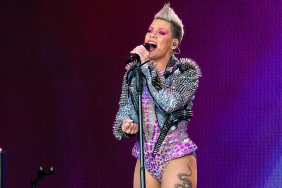 Pink performing at BST Hyde Park