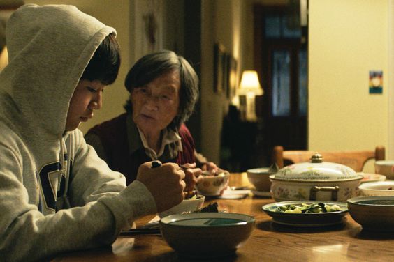 Izaac Wang as Chris Wang and Chang Li Hua as Nai Nai in writer/director Sean Wang's Didi, a Focus Features release.