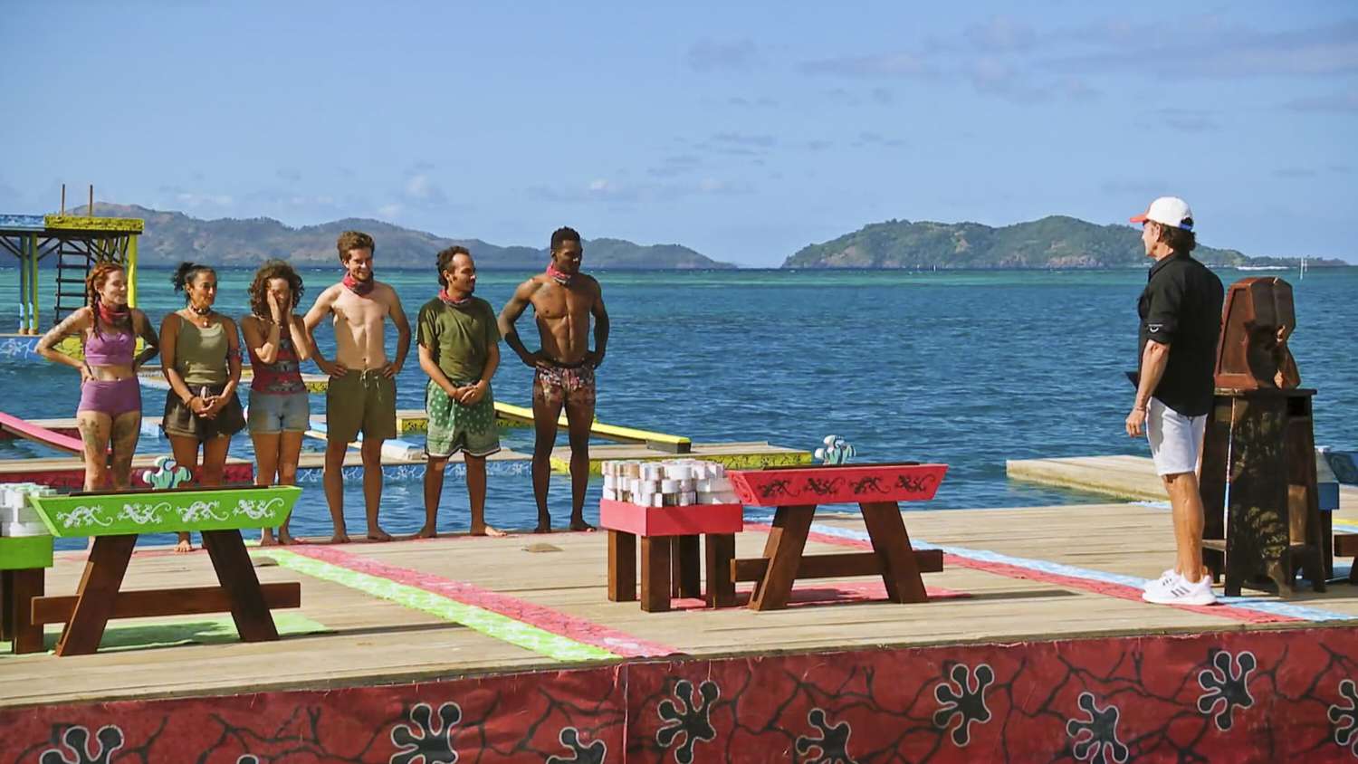 Jeff Probst and the cast of 'Survivor 46'