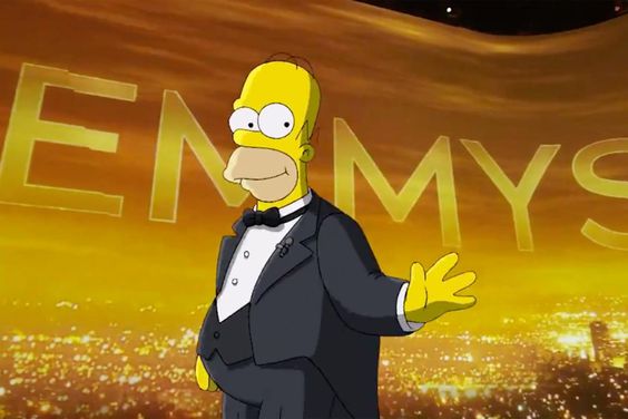 Homer Simpson hosting Emmy Awards