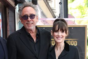 Tim Burton and Winona Ryder at his Hollywood Walk of Fame ceremony