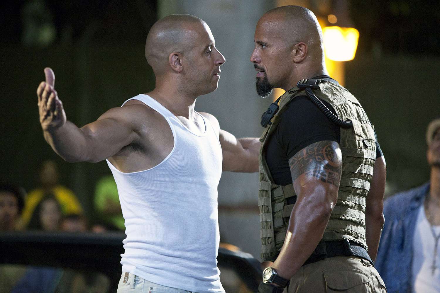 Fast Five Vin Diesel and Dwayne Johnson