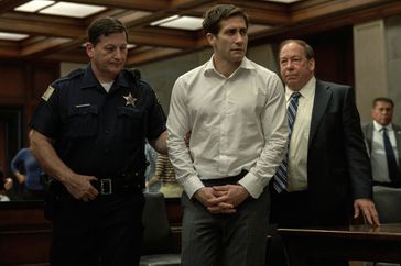 Jake Gyllenhaal (center) and Bill Camp in 'Presumed Innocent'