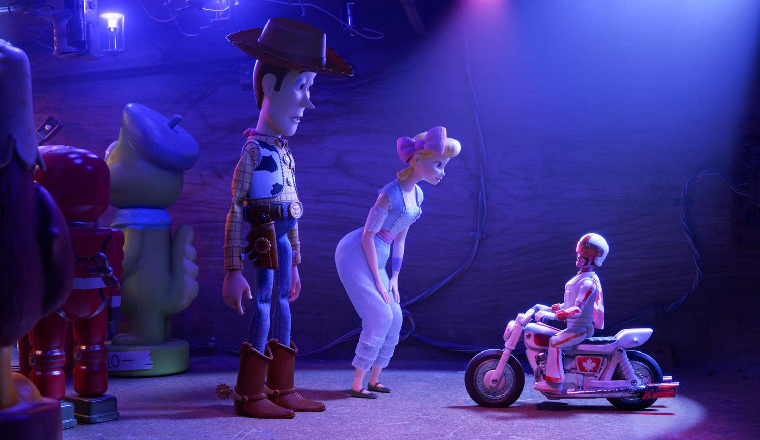 DUKE CABOOM &ndash; In Disney&bull;Pixar&rsquo;s &ldquo;Toy Story 4,&rdquo; Woody and Bo turn to a 1970s toy called Duke Caboom for help. Based on Canada&rsquo;s greatest stuntman, Duke comes with a powerful stunt-cycle, and he&rsquo;s always prepared to show off his stunt poses with confidence and swagger. Featuring Keanu Reeves as the voice of Duke Caboom, &ldquo;Toy Story 4&rdquo; opens in U.S. theaters on June 21, 2019...&copy;2019 Disney&bull;Pixar. All Rights Reserved.