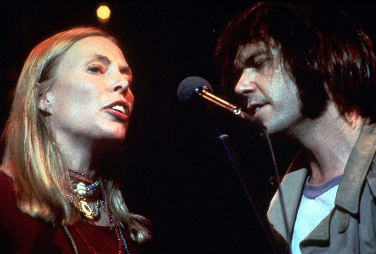 Joni Mitchell and Neil Young in 'The Last Waltz'