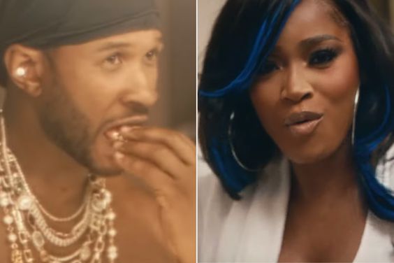 Usher and Keke Palmer in 'Boyfriend' music video