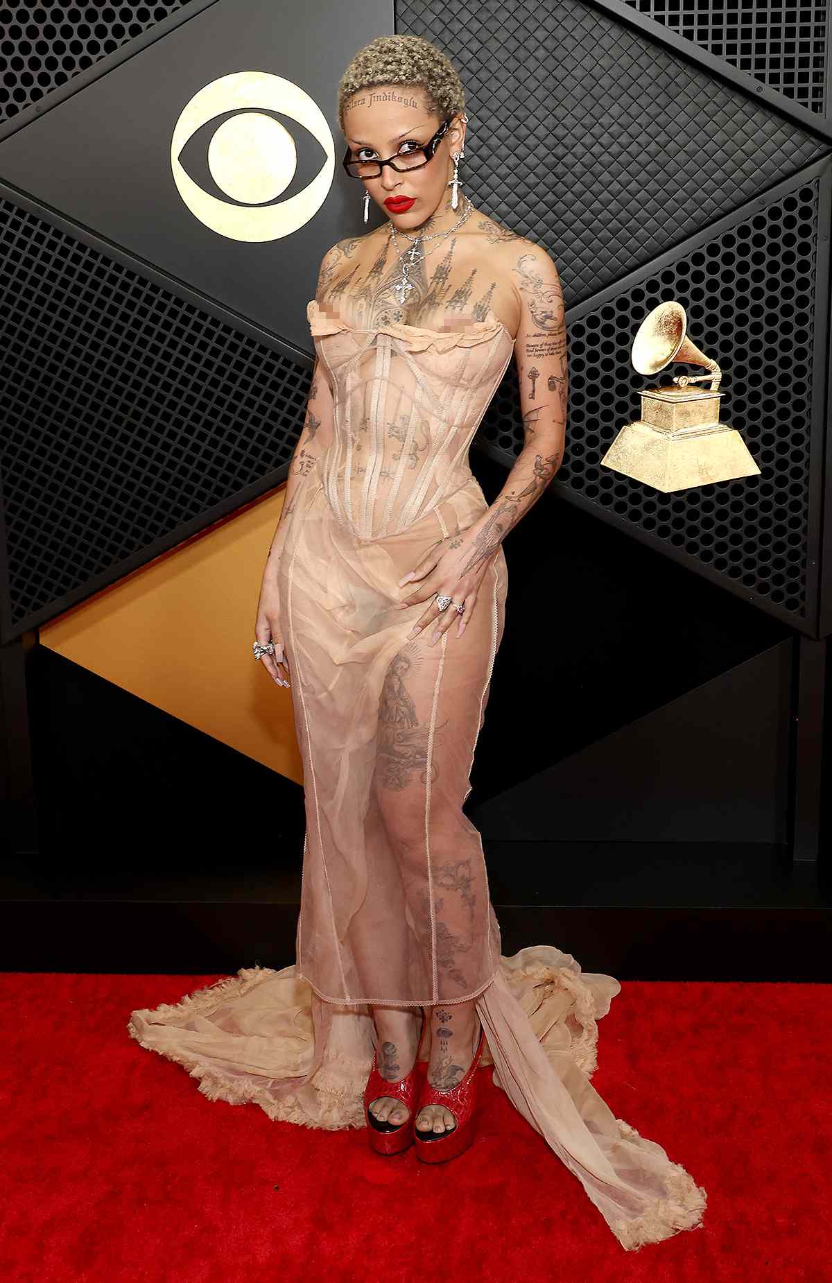 LOS ANGELES, CALIFORNIA - FEBRUARY 04: Doja Cat attends the 66th GRAMMY Awards at Crypto.com Arena on February 04, 2024 in Los Angeles, California.