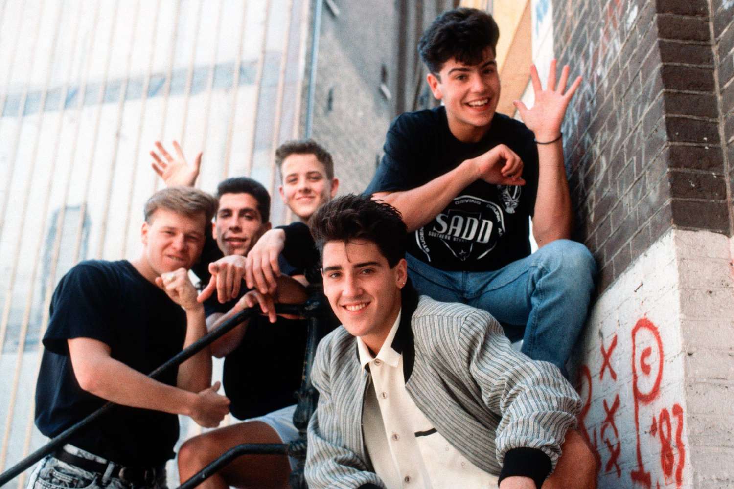 Donnie Wahlberg, Joey McIntyre, Danny Wood, Jonathan Knight, and Jordan Knight of New Kids on the Block