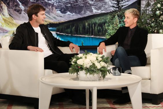 Ashton Kutcher and Ellen DeGeneres