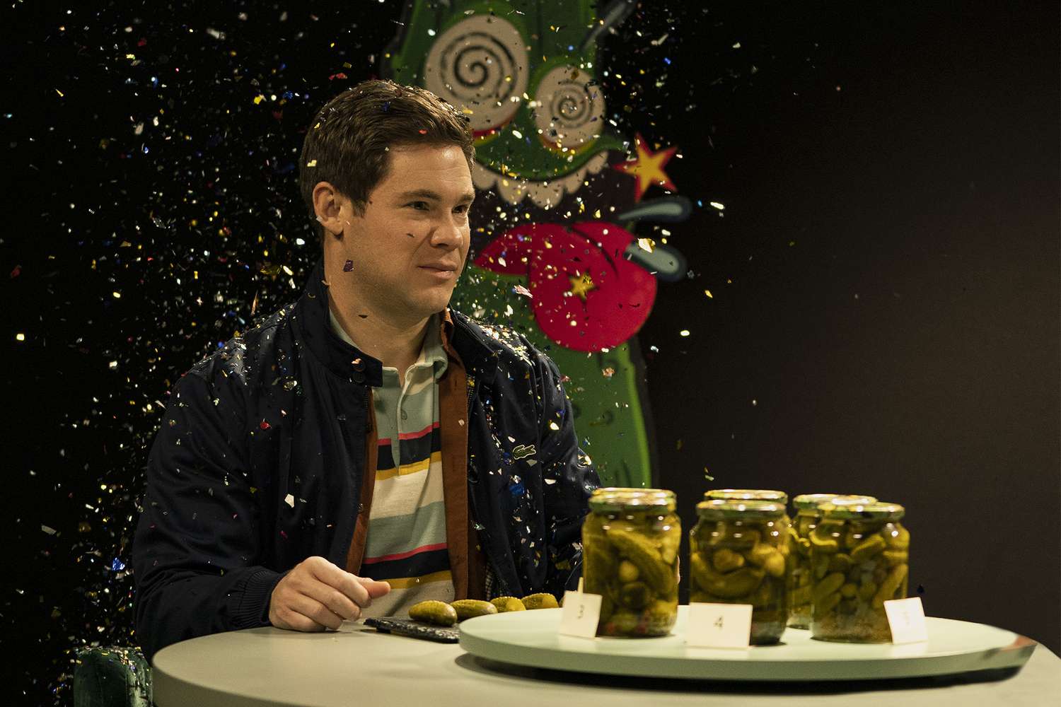 PITCH PERFECT: BUMPER IN BERLIN -- "Verschlimmbessern" Episode 103 -- Pictured: Adam Devine as Bumper Allen-- (Photo by: Julia Terjung/Peacock)