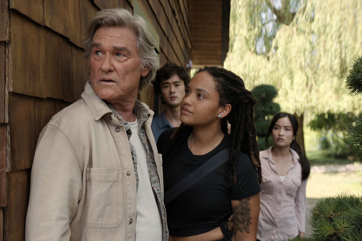 Kurt Russell, Kiersey Clemons, Ren Watabe, and Anna Sawai in 'Monarch: Legacy of Monsters'