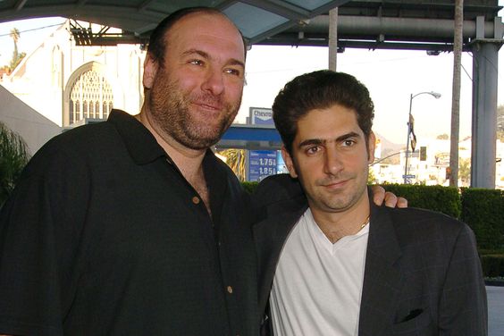 James Gandolfini and Michael Imperioli during 2004 Cable Press Tour - Day 3 at Renaissance Hollywood Hotel in Hollywood, California, United States. (Photo by Mark Sullivan/WireImage)