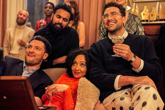 Jamael Westman as Terrance, Himesh Patel as Thomas, Ruth Negga as Sophie and Daniel Levy (writer/director/producer) stars as Marc and in Good Grief. 