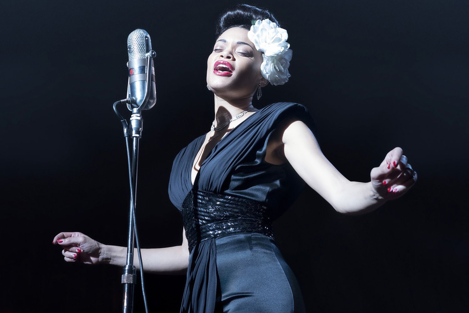 THE UNITED STATES VS. BILLIE HOLIDAY, Andra Day as Billie Holiday, 2021.