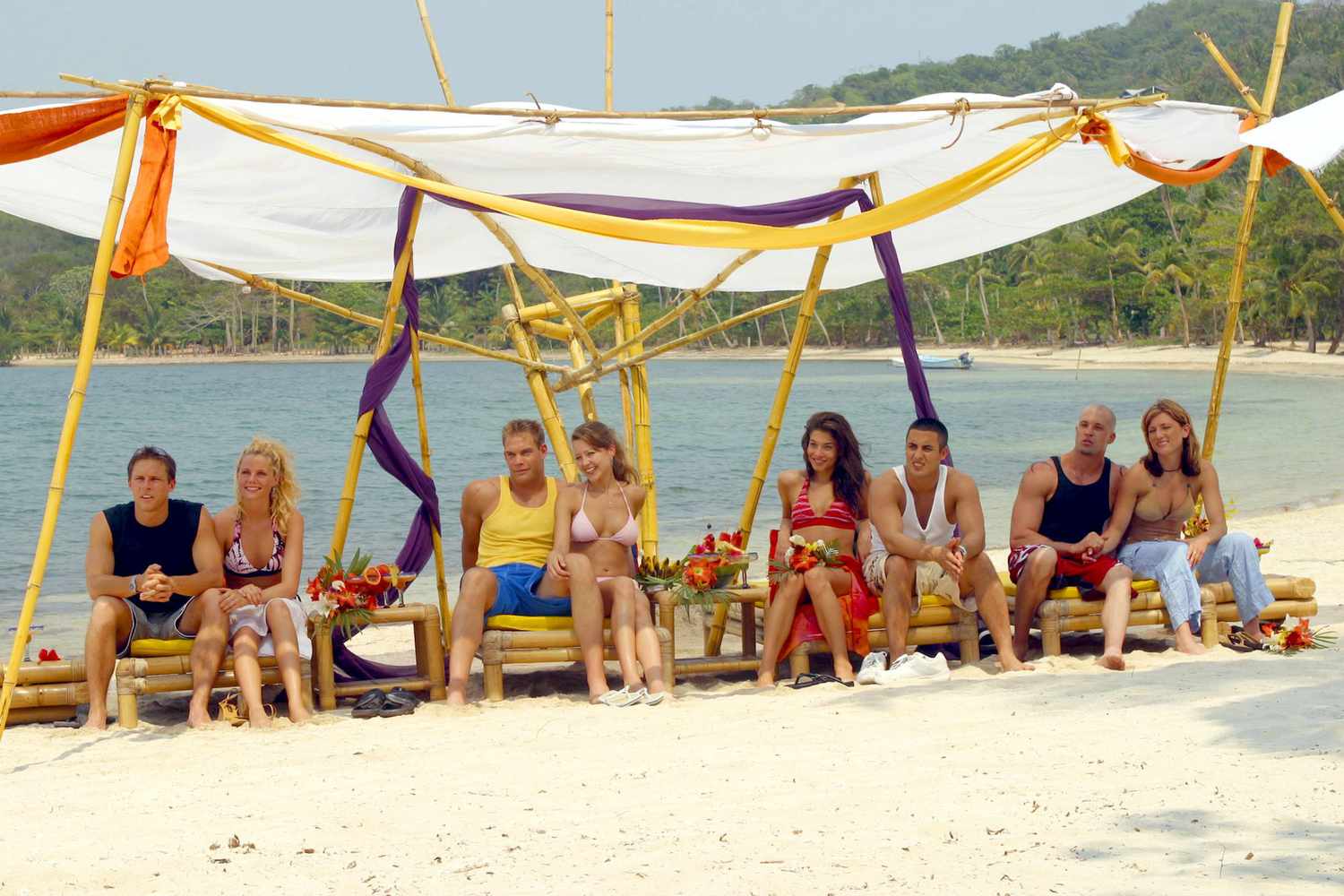 TEMPTATION ISLAND 3, Eric Hurt, Kristin Cobb, Michael Pulice, Melissa Huggins, Anthony and Stephenie