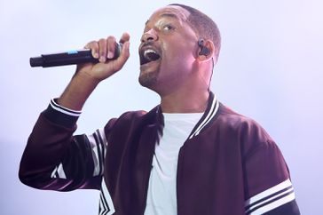  Will Smith performs on stage with DJ Jazzy Jeff (not pictured) during the Paramount Pictures, Skydance and Jerry Bruckheimer Films "Gemini Man" Budapest concert at St Stephens Basilica Square on September 25, 2019