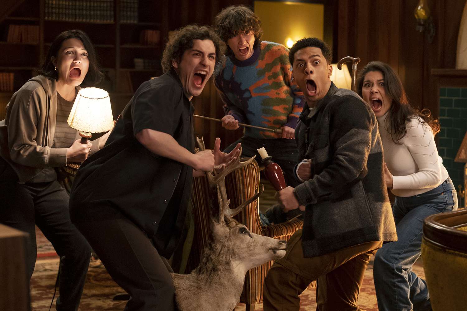 Isa Briones, Will Price, Miles McKenna, Zack Morris, and Ana Yi Puig on 'Goosebumps'