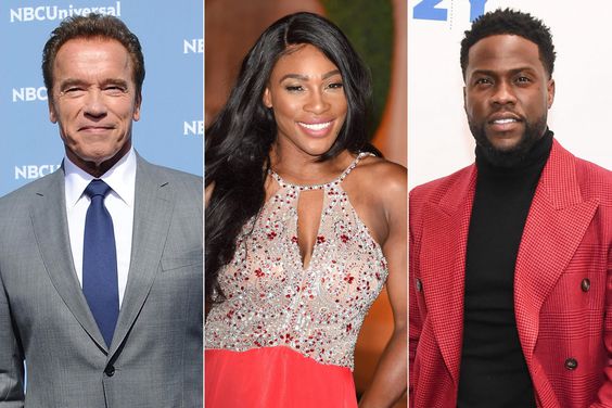 Arnold Schwarzenegger, Serena Williams, Kevin Hart