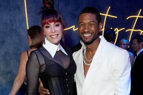 Jennifer Goicoechea and Usher attend the 2023 Vanity Fair Oscar Party Hosted By Radhika Jones at Wallis Annenberg Center for the Performing Arts on March 12, 2023 in Beverly Hills, California.