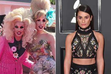 Alaska and Katya at 2017 Grammys; Lea Michele attends the 59th GRAMMY Awards