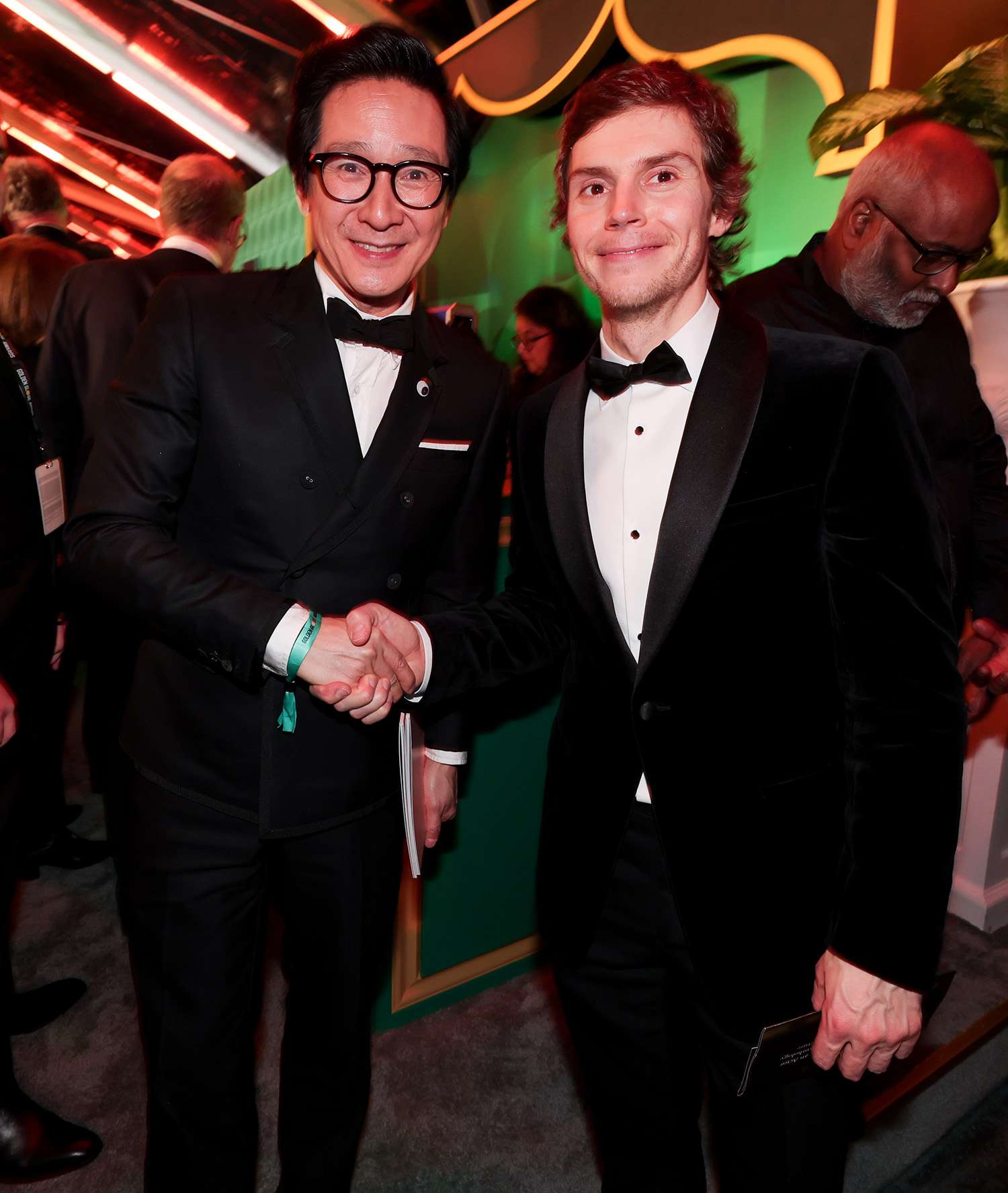 Ke Huy Quan and Evan Peters at the 80th Golden Globes Viewing and After Party Powered By Billboard