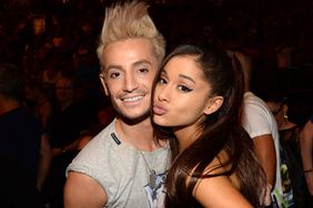 Frankie J Grande and Ariana Grande pose before Madonna performs onstage during her "Rebel Heart" tour at Madison Square Garden on September 16, 2015 in New York City.