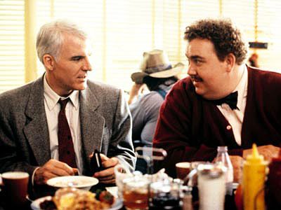 Planes, Trains and Automobiles, John Candy, ... | Pilgrims Trying every means available to get from New York to Chicago in time for the holiday, businessman Neal Page (Steve Martin, left) finds himself