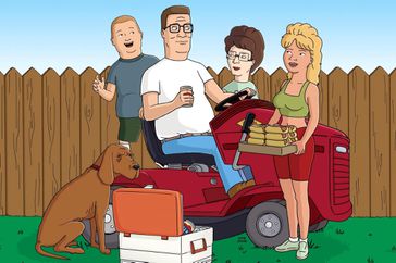 KING OF THE HILL, Ladybird (the dog), Bobby Hill, Hank Hill, Peggy Hill, Luanne Platter, (Season 10)