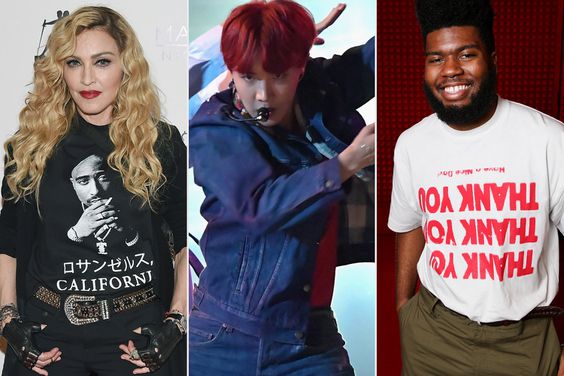 Madonna, BTS, Khalid