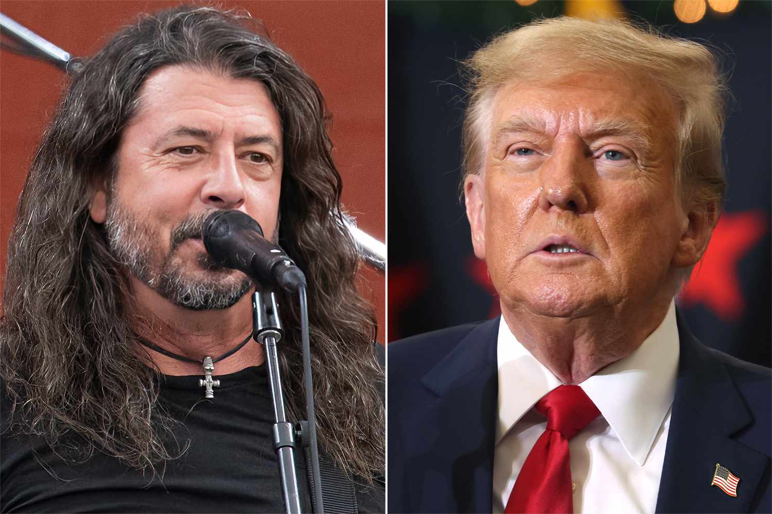 Dave Grohl of Foo Fighters; Donald Trump