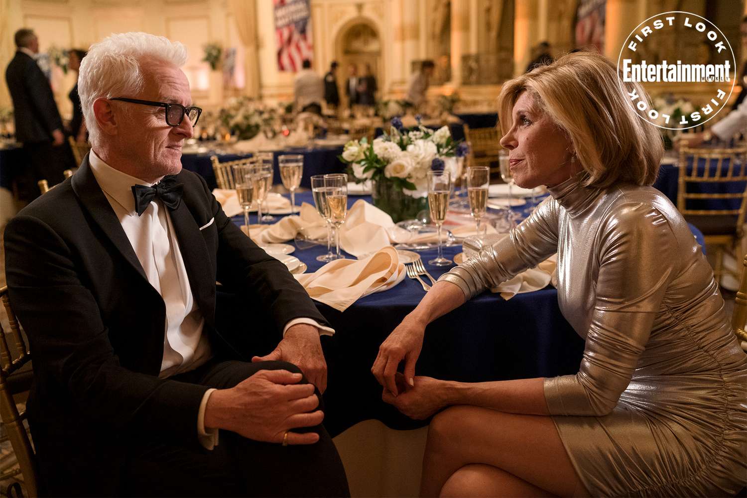 John Slattery and Christine Baranski on 'The Good Fight'