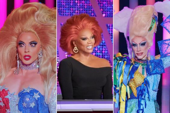 Split screen from RuPauls drag race 