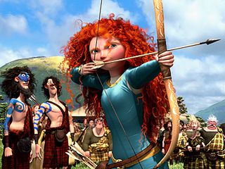 RED-HEADED HEROINE Kelly Macdonald, Billy Connolly, and Emma Thompson voice the royal Scottish family in Brave