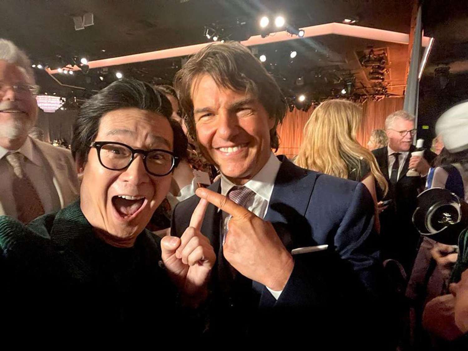 Ke Huy Quan and Tom Cruise at the Oscar Nominees Luncheon on February 13, 2023