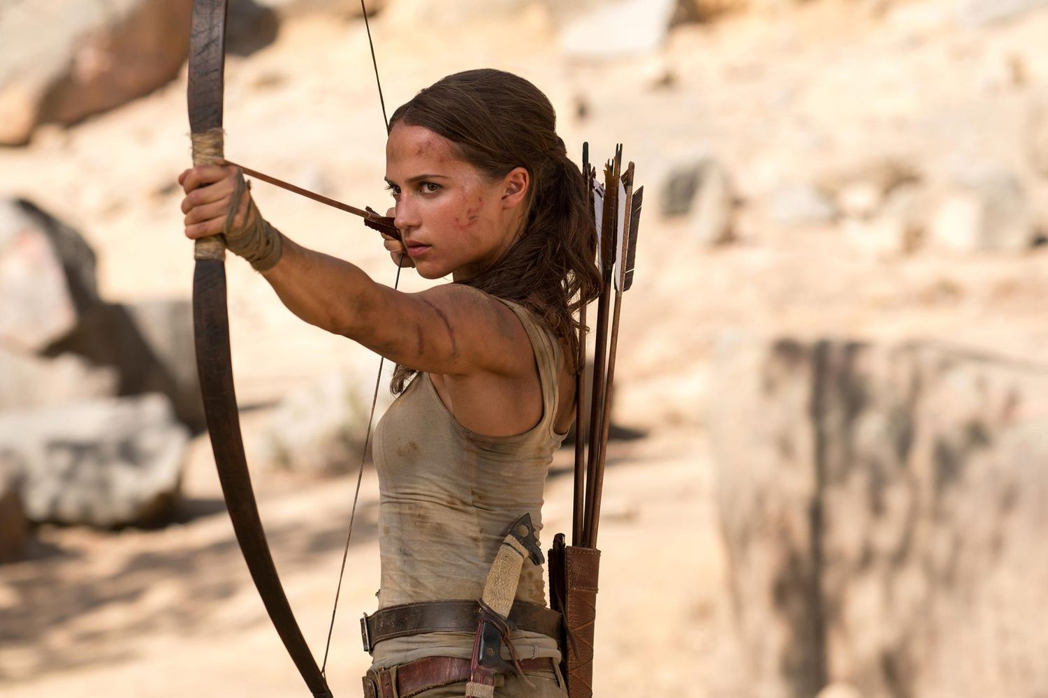 Alicia Vikander as Lara Croft in the 'Tomb Raider' movie