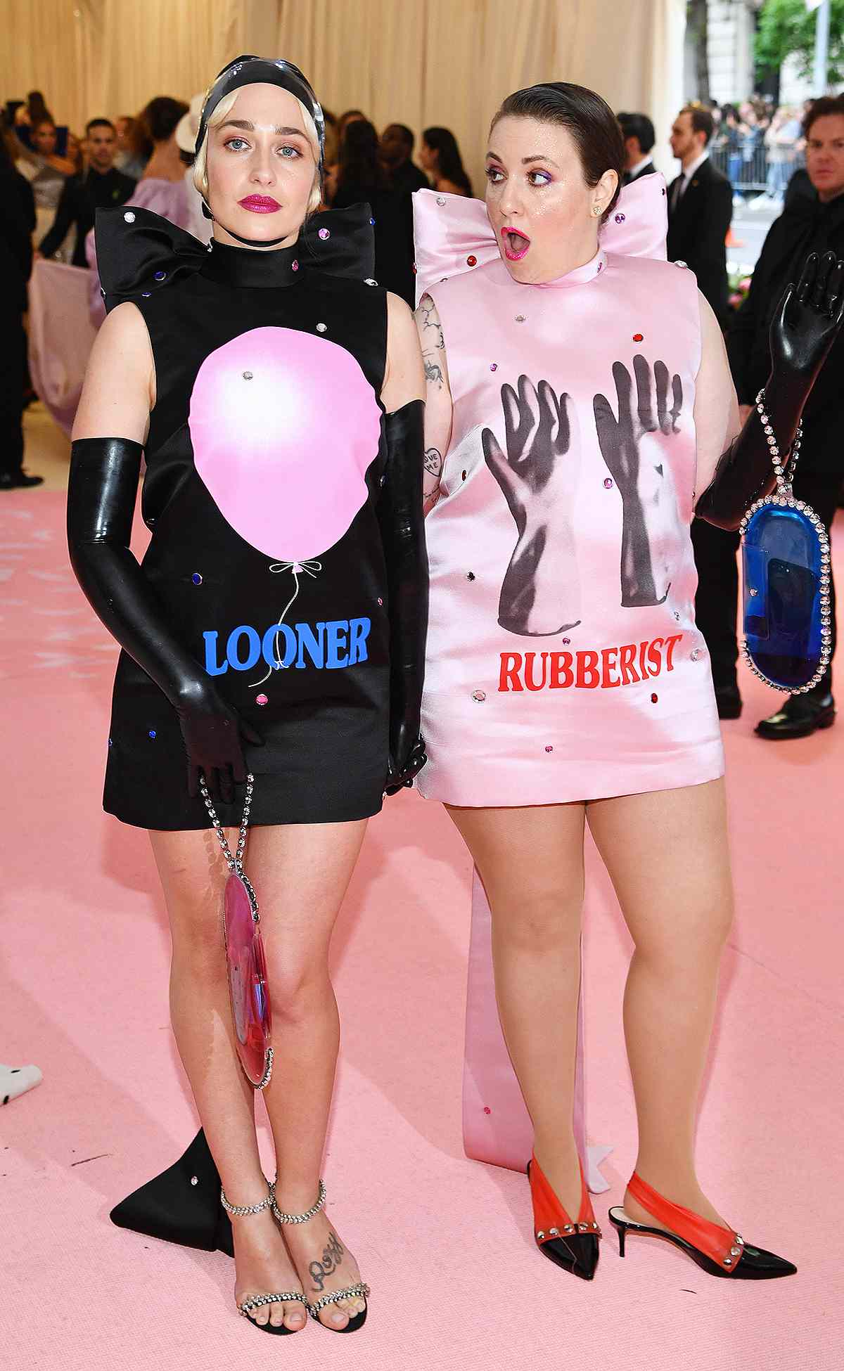 NEW YORK, NEW YORK - MAY 06: Jemima Kirke and Lena Dunham attends The 2019 Met Gala Celebrating Camp: Notes on Fashion at Metropolitan Museum of Art on May 06, 2019 in New York City. (Photo by Dimitrios Kambouris/Getty Images for The Met Museum/Vogue)