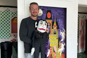 Jason Segel and his Dracula puppet from 'A Taste For Love'