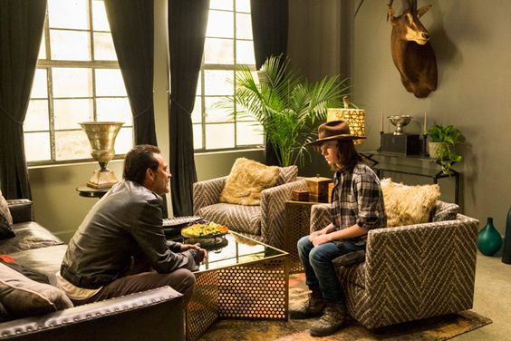 All Crops: Embargoed for Dalton 12/4 Jeffrey Dean Morgan as Negan, Chandler Riggs as Carl Grimes - The Walking Dead _ Season 7, Episode 7 - Photo Credit: Gene Page/AMC