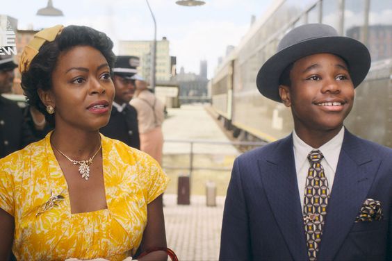 Danielle Deadwyler as Mamie Till Mobley and Jalyn Hall as Emmett Till in TILL