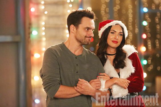 All Crops: NEW GIRL: L-R: Jake Johnson and guest star Megan Fox in the "Christmas Eve Eve" episode of NEW GIRL airing Tuesday, Dec. 13 (8:30-9:01 PM ET/PT) on FOX. &copy;2016 Fox Broadcasting Co. WATERMARKED