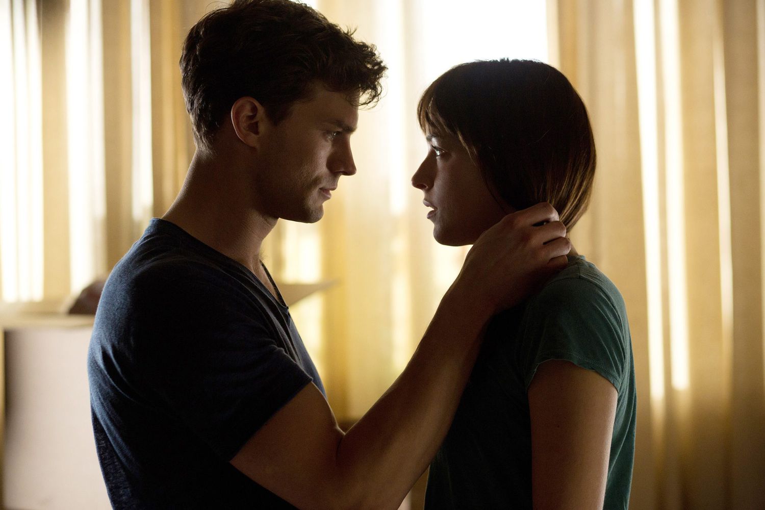 Jamie Dornan and Dakota Johnson in 'Fifty Shades of Grey'