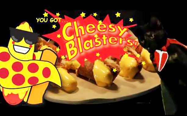 Cheesy Blasters noun One of Lemon's favorite snacks — and America's top-selling food in America outside New York City — consisting of hot dogs stuffed