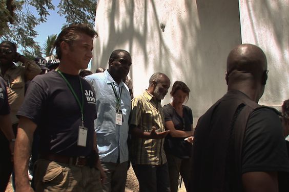 Sean Penn with former president of Haiti