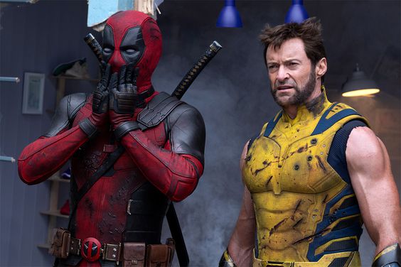 (L-R): Ryan Reynolds as Deadpool/Wade Wilson and Hugh Jackman as Wolverine/Logan in 20th Century Studios/Marvel Studios' DEADPOOL & WOLVERINE