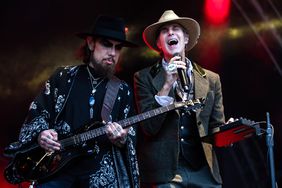 Dave Navarro (L) and Perry Farrell (R) of Jane's Addiction perform at Trinity College Park on June 28, 2024 in Dublin, Ireland.