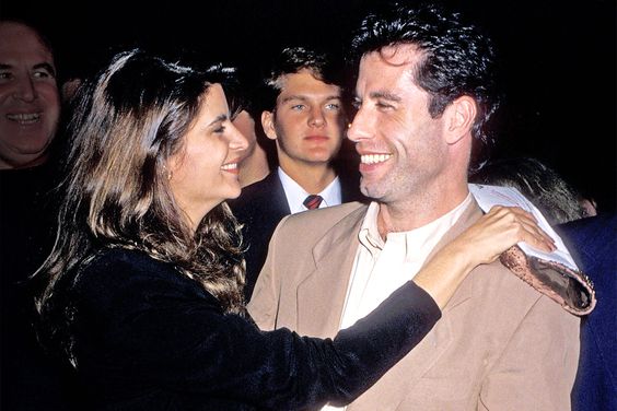 BEVERLY HILLS, CA - OCTOBER 12: Actress Kirstie Alley and actor John Travolta attend the "Look Who's Talking" Beverly Hills Premiere on October 12, 1989 at the Academy of Motion Picture Arts & Sciences in Beverly Hills, California. (Photo by Ron Galella, Ltd./Ron Galella Collection via Getty Images)