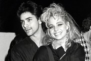 John Stamos and Teri Copley