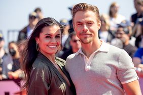 Hayley Erbert and Derek Hough attend the 'Top Gun: Maverick' world premiere on May 04, 2022 in San Diego, California