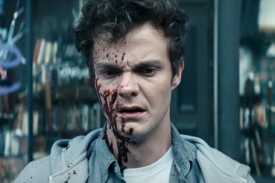 Jack Quaid's Hughie Campbell covered in blood for 'The Boys' season 1