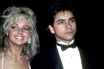 Teri Copley and John Stamos during John Stamos Sighting at Hollywood Palladium - April 1, 1985 at Hollywood Palladium in Hollywood, California, United States